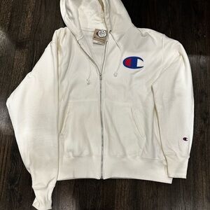 Champion Cream Reverse Weave Hoodie